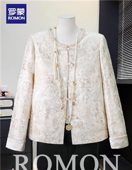 罗蒙妈妈春装新款新中式刺绣外套中老年女装洋气高级感开衫上衣服